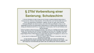 Schutzschirmverfahren und