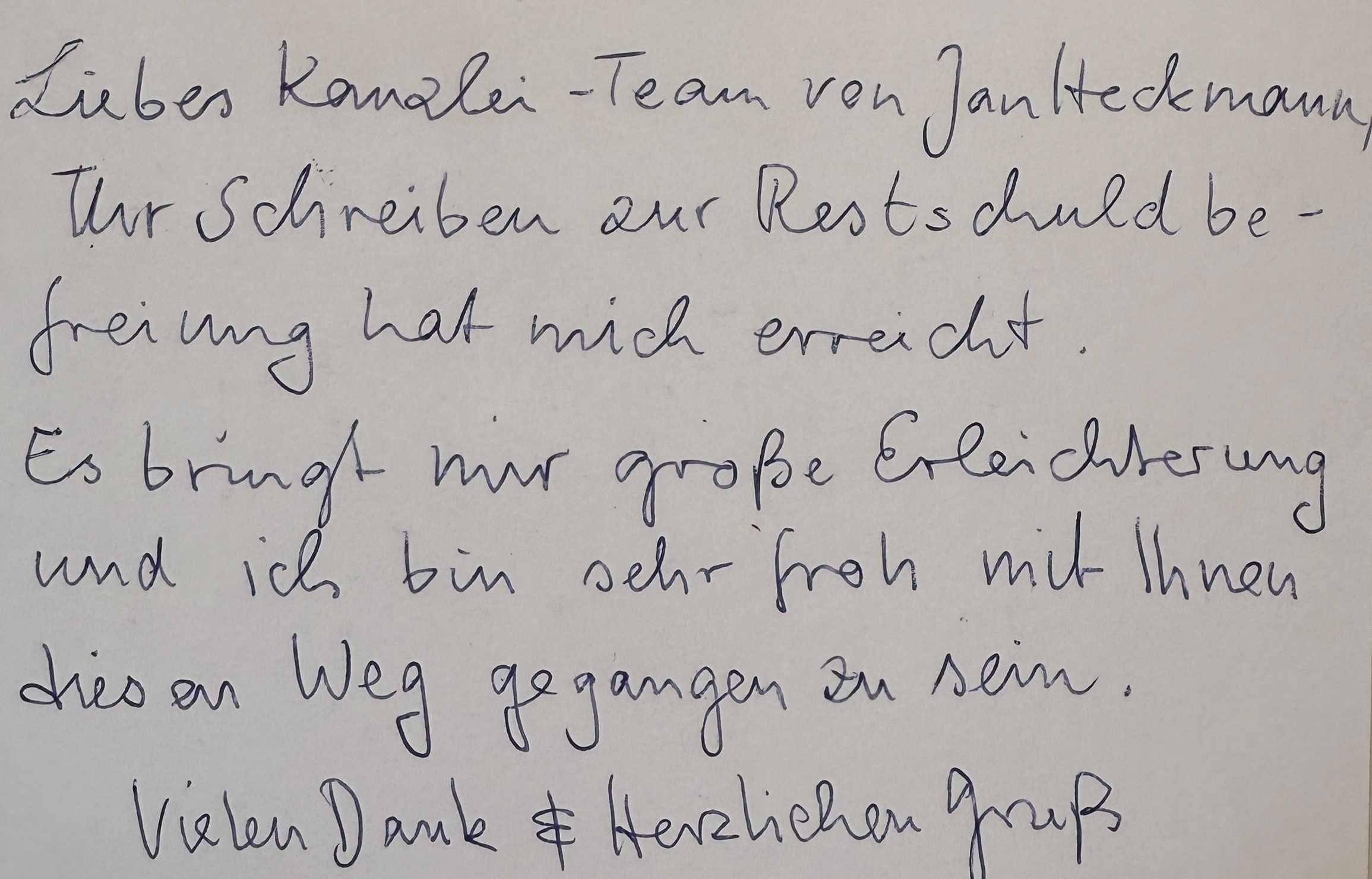 Dankeskarte Rückseite 2